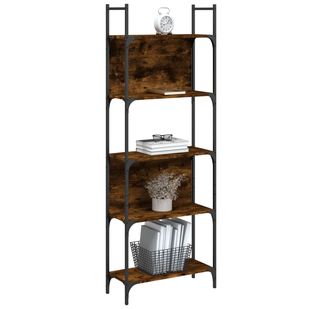 Bücherregal 5 Böden Räuchereiche 60,5x24x166,5 cm Holzwerkstoff - Pazzar.ch