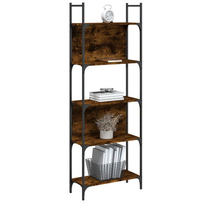 Bücherregal 5 Böden Räuchereiche 60,5x24x166,5 cm Holzwerkstoff - Pazzar.ch