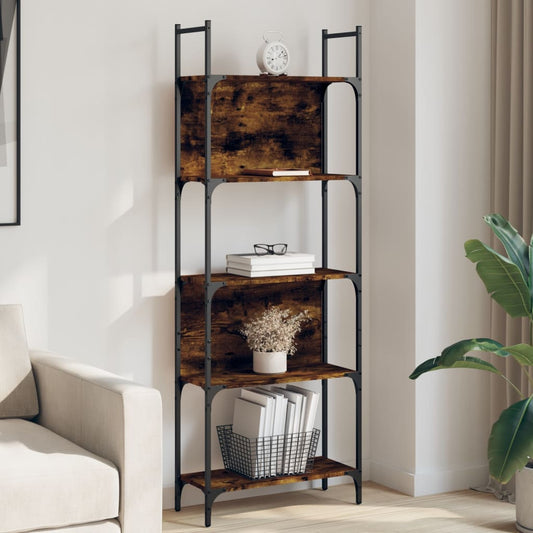 Bücherregal 5 Böden Räuchereiche 60,5x24x166,5 cm Holzwerkstoff - Pazzar.ch