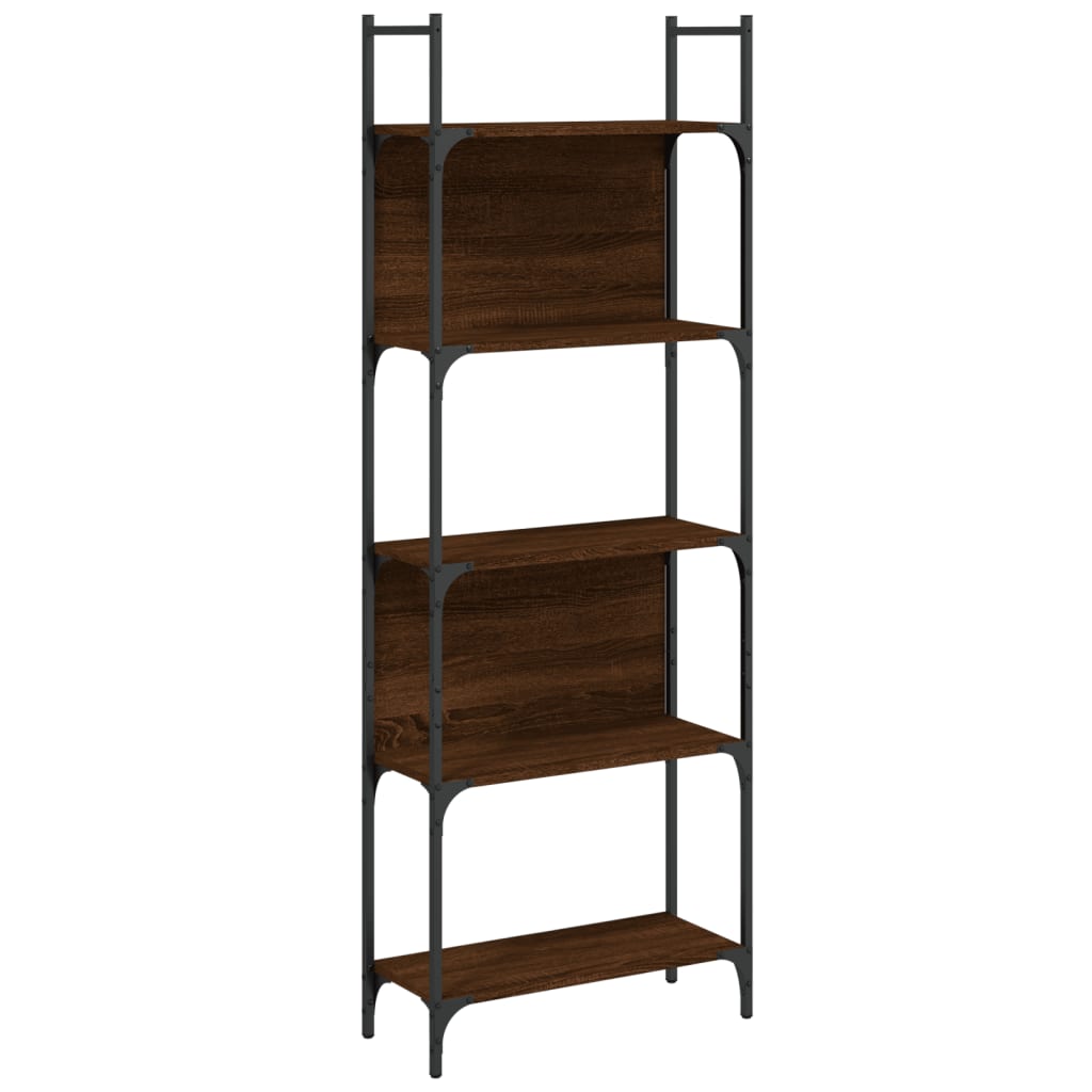 Bücherregal 5 Böden Braun Eichen-Optik 60,5x24x166,5 cm - Pazzar.ch