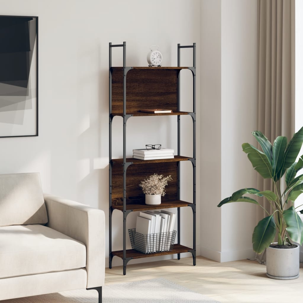 Bücherregal 5 Böden Braun Eichen-Optik 60,5x24x166,5 cm - Pazzar.ch