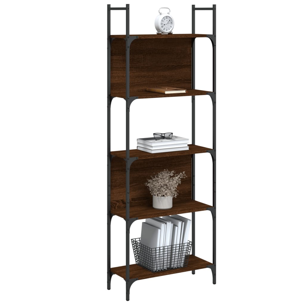Bücherregal 5 Böden Braun Eichen-Optik 60,5x24x166,5 cm - Pazzar.ch