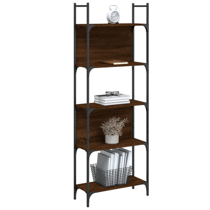 Bücherregal 5 Böden Braun Eichen-Optik 60,5x24x166,5 cm - Pazzar.ch
