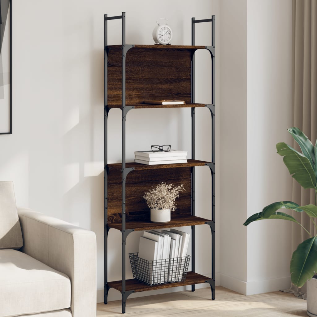 Bücherregal 5 Böden Braun Eichen-Optik 60,5x24x166,5 cm - Pazzar.ch