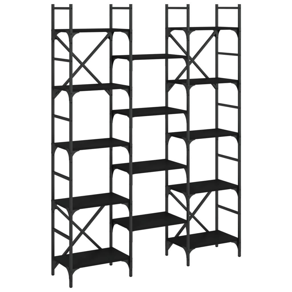Bücherregal Schwarz 127,5x28,5x172,5 cm Holzwerkstoff - Pazzar.ch