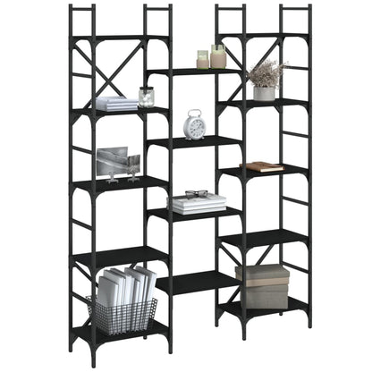 Bücherregal Schwarz 127,5x28,5x172,5 cm Holzwerkstoff - Pazzar.ch