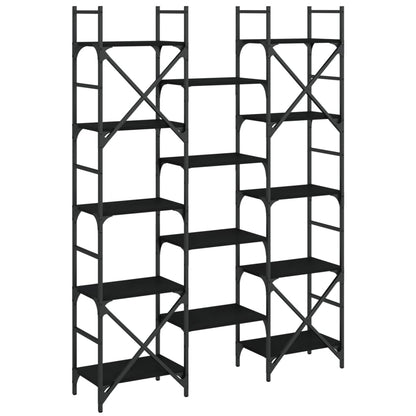 Bücherregal Schwarz 127,5x28,5x172,5 cm Holzwerkstoff - Pazzar.ch