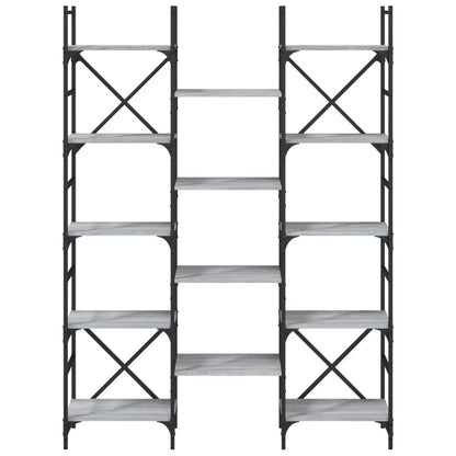 Bücherregal Grau Sonoma 127,5x28,5x172,5 cm Holzwerkstoff - Pazzar.ch