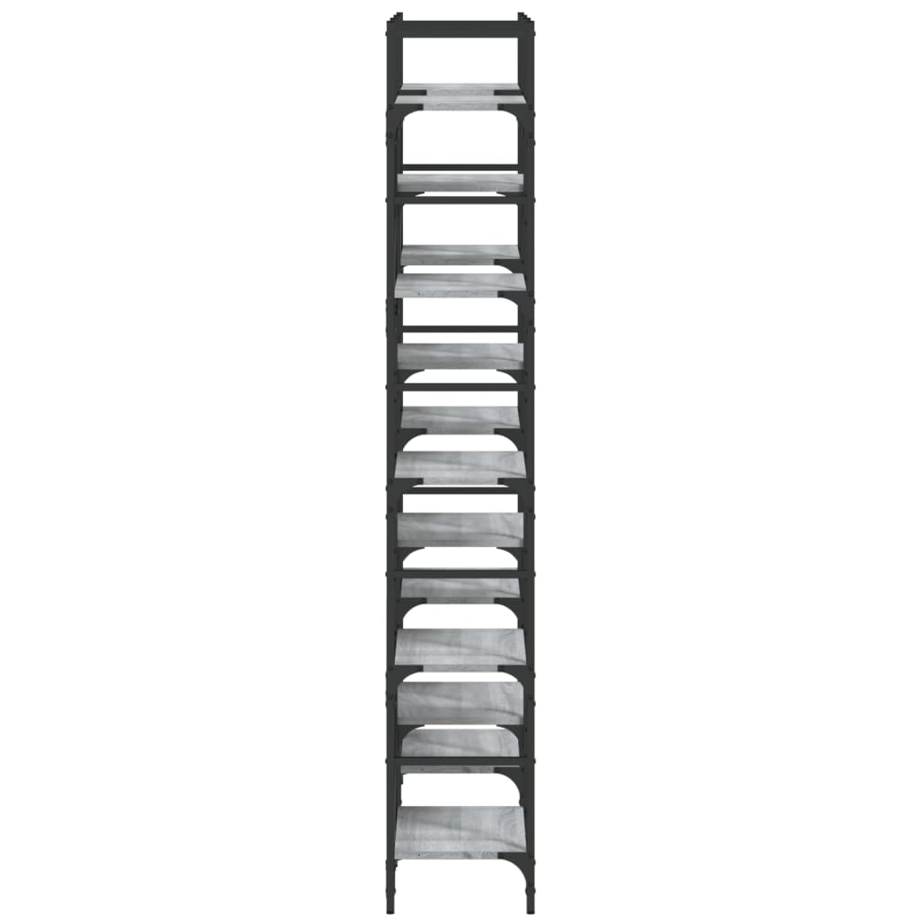 Bücherregal Grau Sonoma 127,5x28,5x172,5 cm Holzwerkstoff - Pazzar.ch