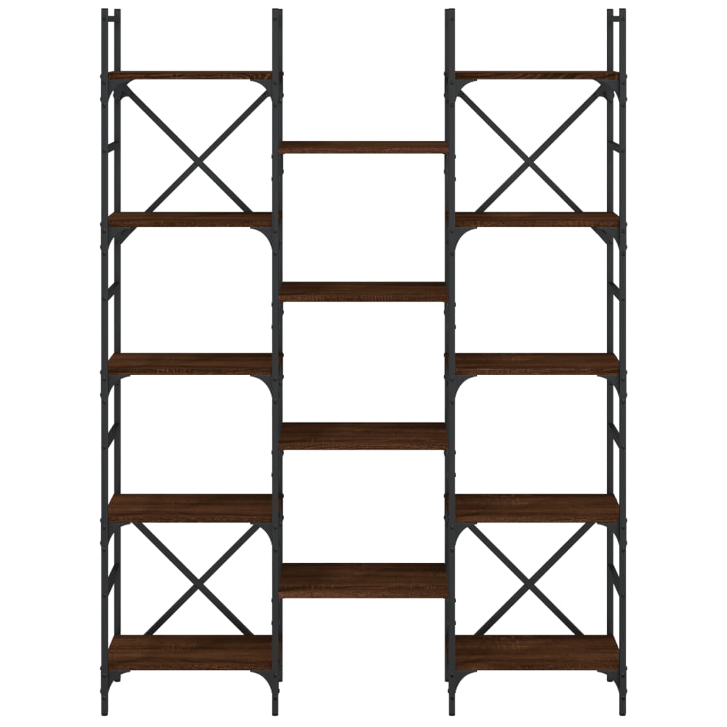 Bücherregal Braun Eichen-Optik 127,5x28,5x172,5cm Holzwerkstoff - Pazzar.ch