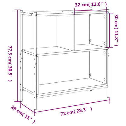 Bücherregal Grau Sonoma 72x28x77,5 cm Holzwerkstoff - Pazzar.ch