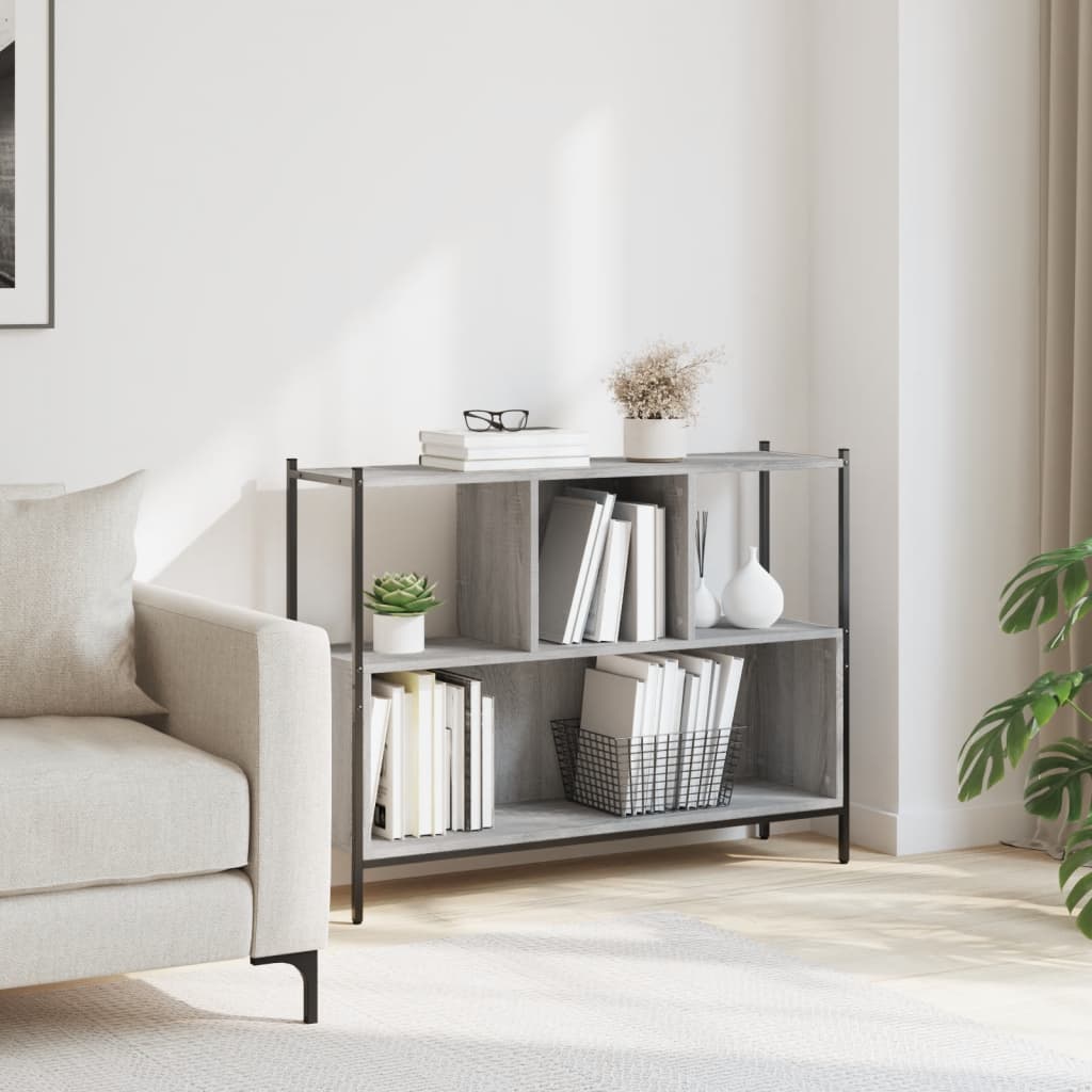 Bücherregal Grau Sonoma 102x28x77,5 cm Holzwerkstoff - Pazzar.ch