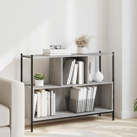 Bücherregal Grau Sonoma 102x28x77,5 cm Holzwerkstoff - Pazzar.ch