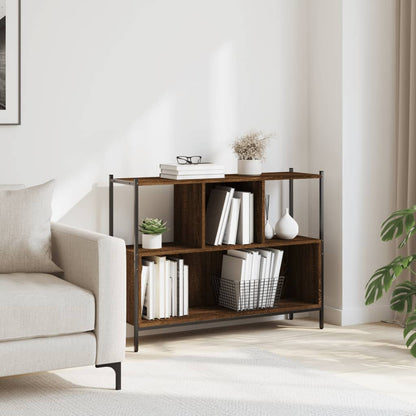 Bücherregal Braun Eichen-Optik 102x28x77,5 cm Holzwerkstoff - Pazzar.ch