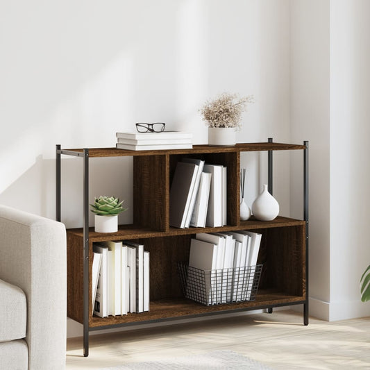 Bücherregal Braun Eichen-Optik 102x28x77,5 cm Holzwerkstoff - Pazzar.ch