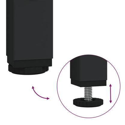 Bäckerregal mit Haken 4 Böden Braun Eichen-Optik Holzwerkstoff - Pazzar.ch