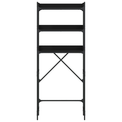 Waschmaschinenregal Schwarz 67x25x163 cm Holzwerkstoff - Pazzar.ch