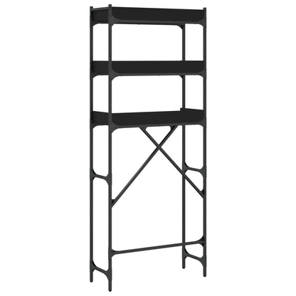 Waschmaschinenregal Schwarz 67x25x163 cm Holzwerkstoff - Pazzar.ch