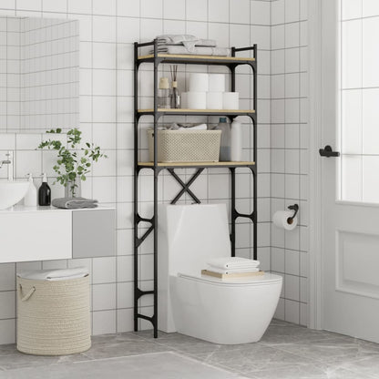 Waschmaschinenregal Sonoma-Eiche 67x25x163 cm Holzwerkstoff - Pazzar.ch