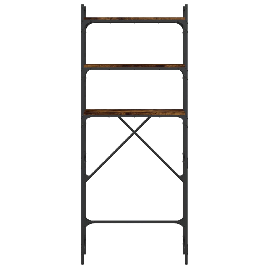 Waschmaschinenregal Räuchereiche 67x25x163 cm Holzwerkstoff - Pazzar.ch