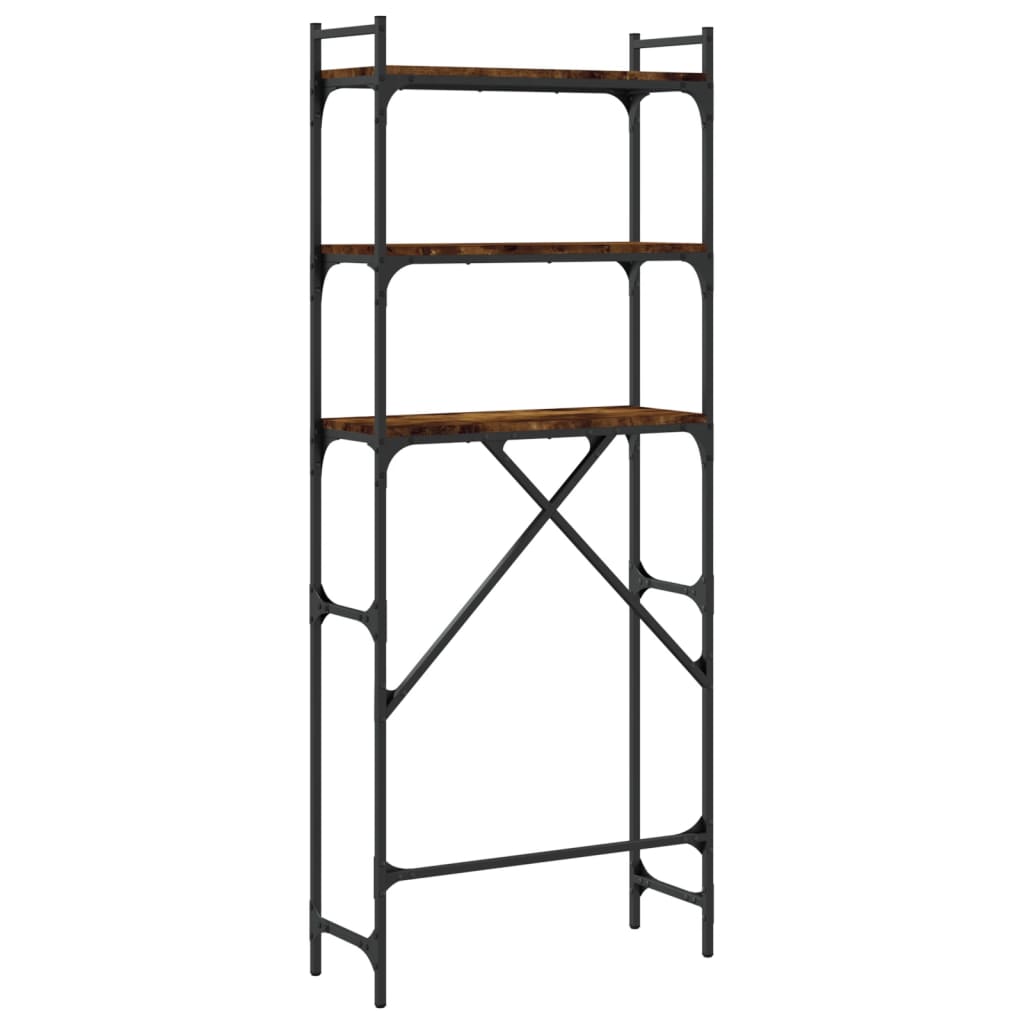 Waschmaschinenregal Räuchereiche 67x25x163 cm Holzwerkstoff - Pazzar.ch