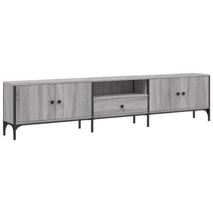 TV-Schrank mit Schublade Grau Sonoma 200x25x44 cm Holzwerkstoff - Pazzar.ch