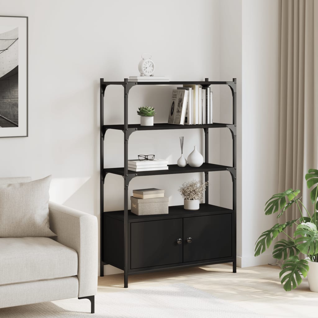 Bücherregal 3 Böden Schwarz 70x30x109,5 cm Holzwerkstoff - Pazzar.ch