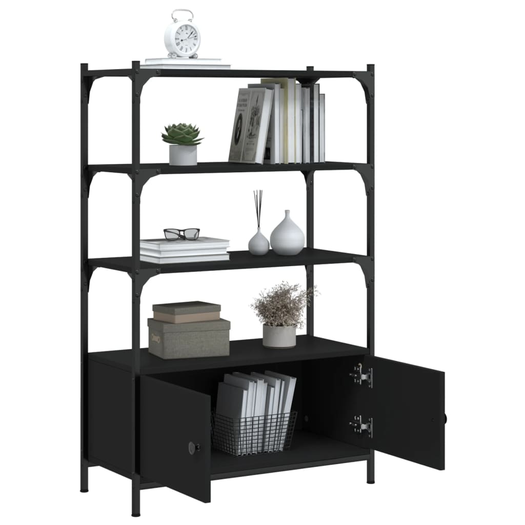 Bücherregal 3 Böden Schwarz 70x30x109,5 cm Holzwerkstoff - Pazzar.ch