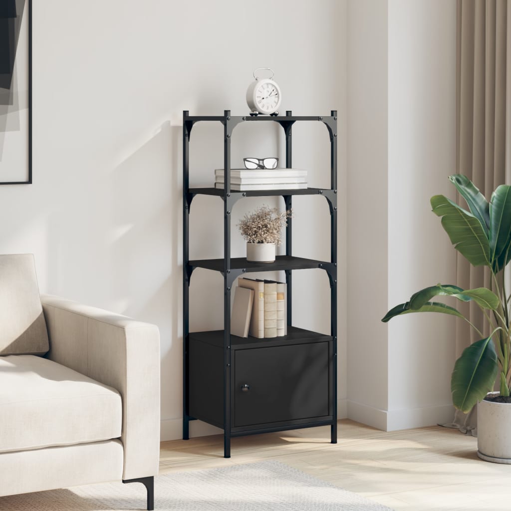 Bücherregal 3 Fächer Schwarz 41x30x109,5 cm Holzwerkstoff - Pazzar.ch