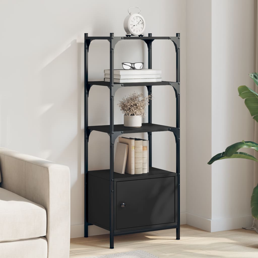Bücherregal 3 Fächer Schwarz 41x30x109,5 cm Holzwerkstoff - Pazzar.ch