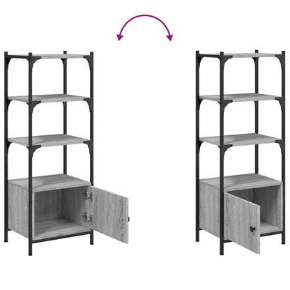 Bücherregal 3 Böden Grau Sonoma 41x30x109,5 cm Holzwerkstoff - Pazzar.ch