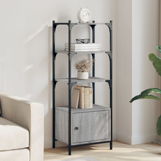 Bücherregal 3 Böden Grau Sonoma 41x30x109,5 cm Holzwerkstoff - Pazzar.ch