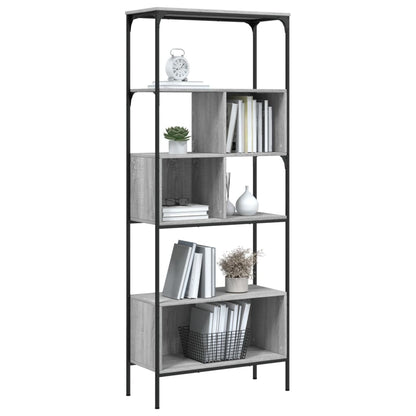 Bücherregal 5 Böden Grau Sonoma 76x33x188,5 cm Holzwerkstoff - Pazzar.ch
