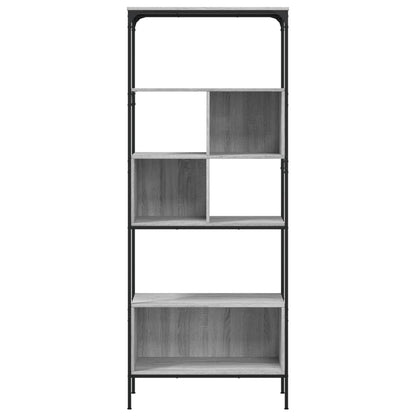 Bücherregal 5 Böden Grau Sonoma 76x33x188,5 cm Holzwerkstoff - Pazzar.ch