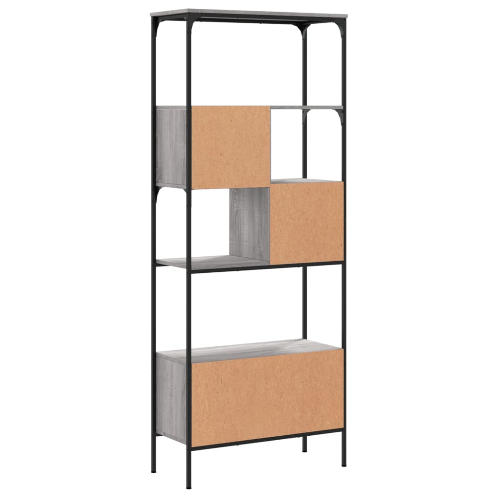 Bücherregal 5 Böden Grau Sonoma 76x33x188,5 cm Holzwerkstoff - Pazzar.ch