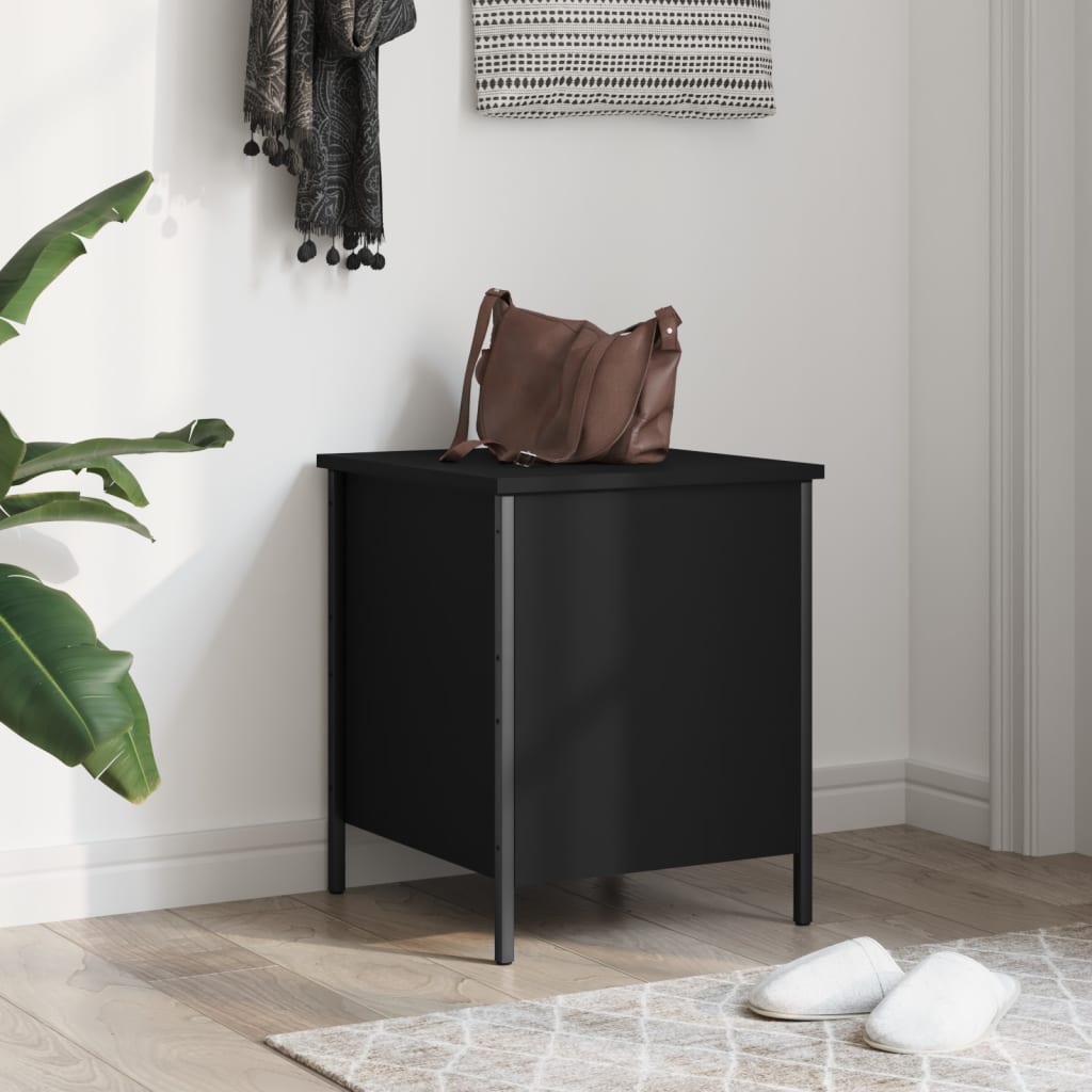 Sitzbank mit Stauraum Schwarz 40x42,5x50 cm Holzwerkstoff - Pazzar.ch