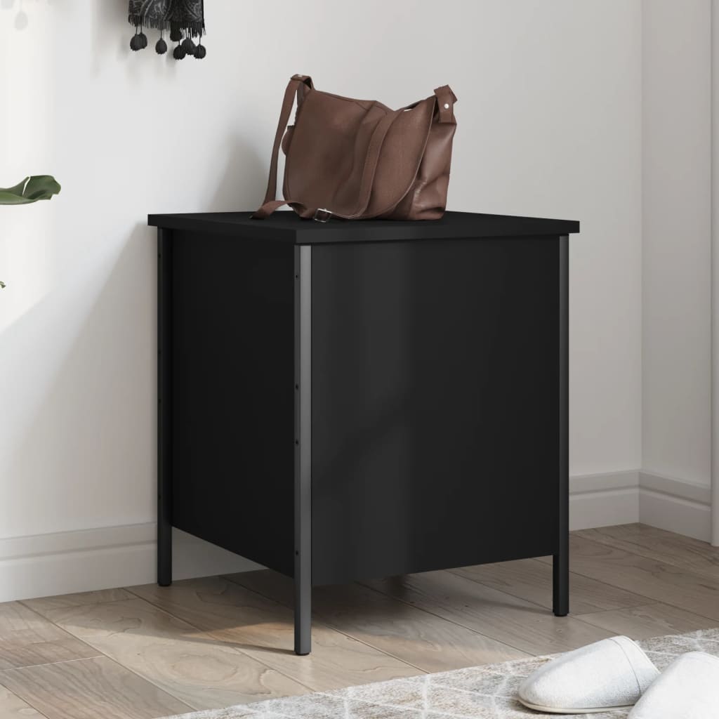 Sitzbank mit Stauraum Schwarz 40x42,5x50 cm Holzwerkstoff - Pazzar.ch