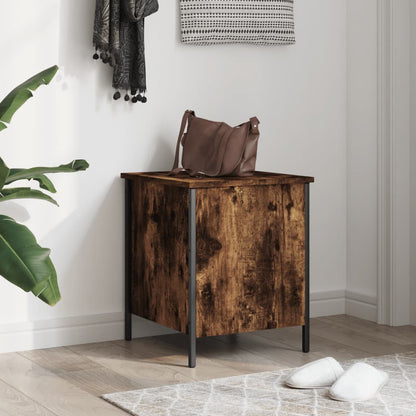 Sitzbank mit Stauraum Räuchereiche 40x42,5x50 cm Holzwerkstoff - Pazzar.ch