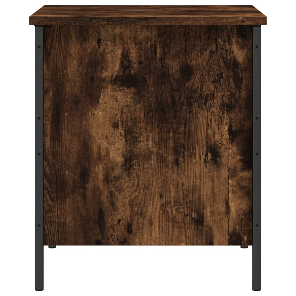 Sitzbank mit Stauraum Räuchereiche 40x42,5x50 cm Holzwerkstoff - Pazzar.ch