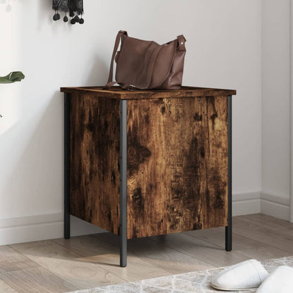 Sitzbank mit Stauraum Räuchereiche 40x42,5x50 cm Holzwerkstoff - Pazzar.ch