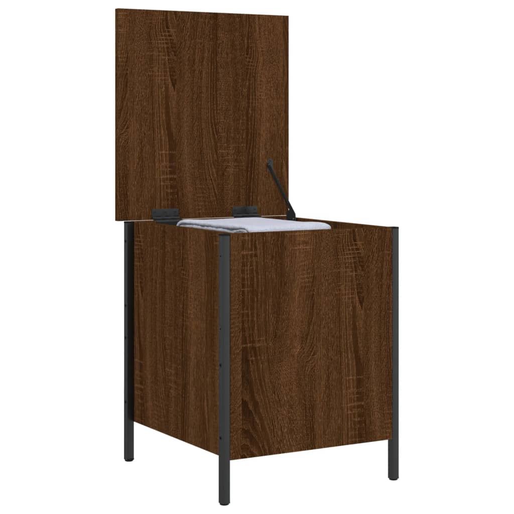 Sitzbank mit Stauraum Braun Eiche 40x42,5x50 cm Holzwerkstoff - Pazzar.ch