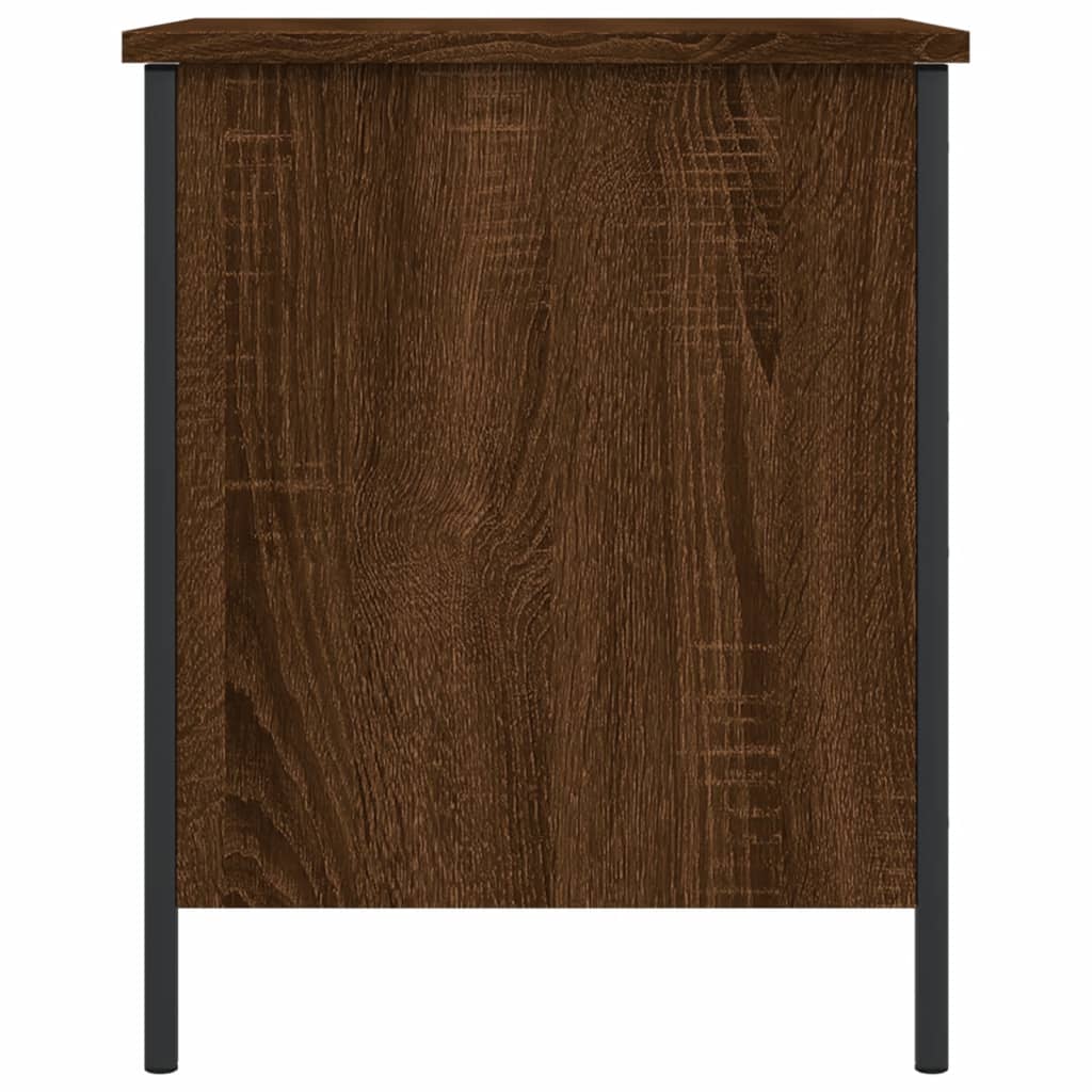 Sitzbank mit Stauraum Braun Eiche 40x42,5x50 cm Holzwerkstoff - Pazzar.ch