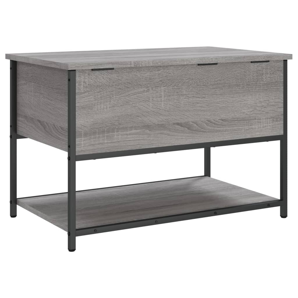 Sitzbank mit Stauraum Grau Sonoma 70x42,5x47 cm Holzwerkstoff - Pazzar.ch