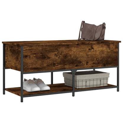 Sitzbank mit Stauraum Räuchereiche 100x42,5x47 cm Holzwerkstoff - Pazzar.ch