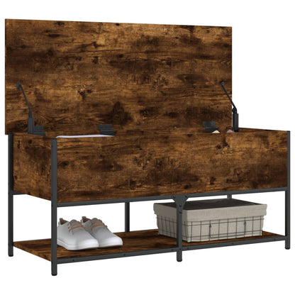 Sitzbank mit Stauraum Räuchereiche 100x42,5x47 cm Holzwerkstoff - Pazzar.ch