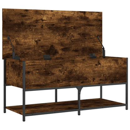 Sitzbank mit Stauraum Räuchereiche 100x42,5x47 cm Holzwerkstoff - Pazzar.ch
