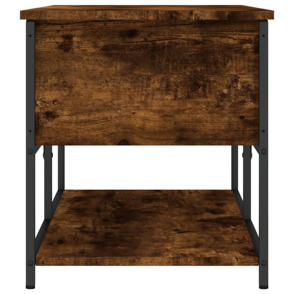 Sitzbank mit Stauraum Räuchereiche 100x42,5x47 cm Holzwerkstoff - Pazzar.ch