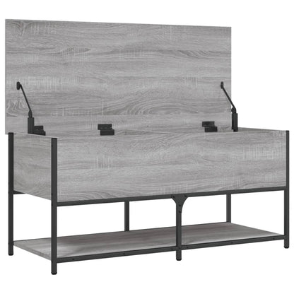 Sitzbank mit Stauraum Grau Sonoma 100x42,5x47 cm Holzwerkstoff - Pazzar.ch