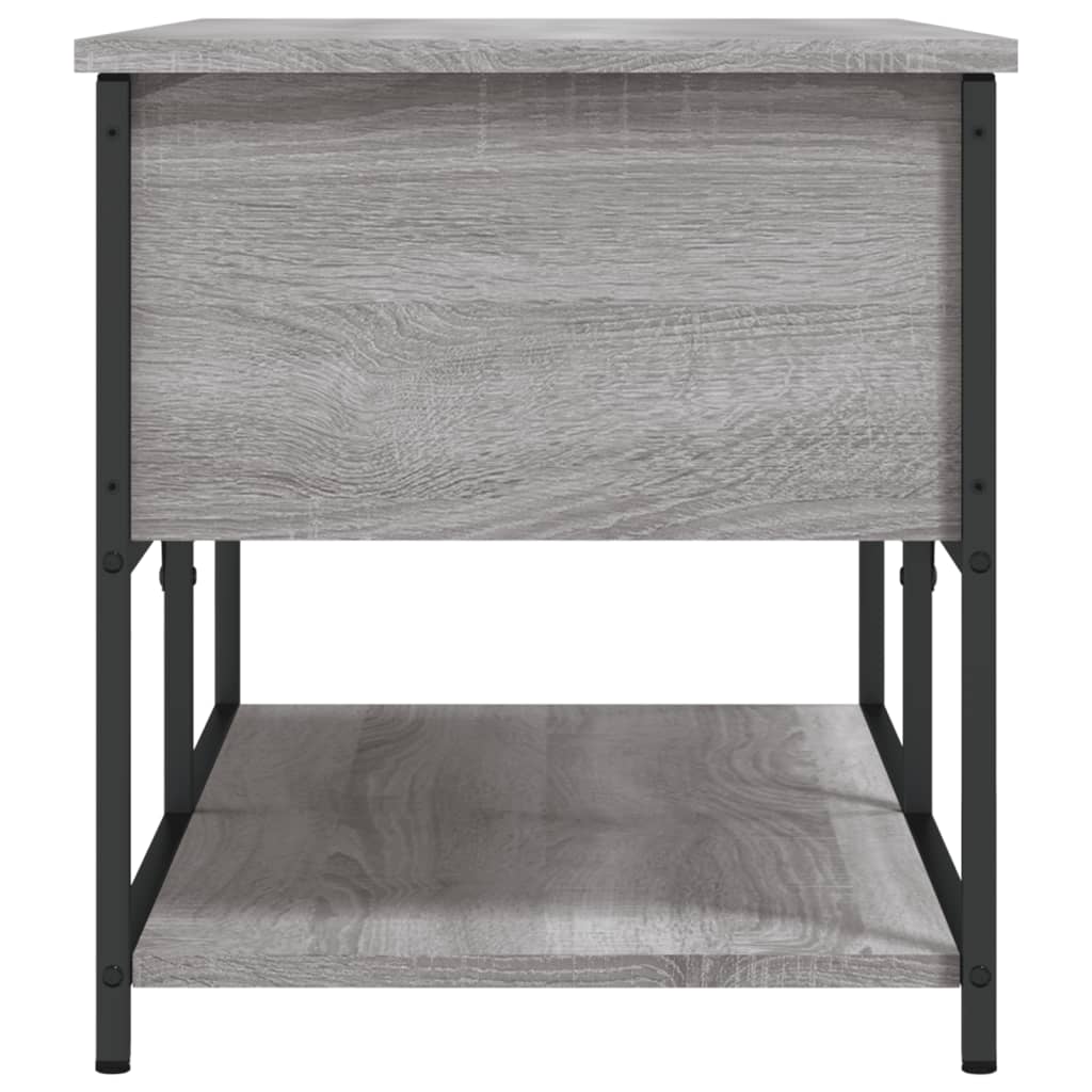 Sitzbank mit Stauraum Grau Sonoma 100x42,5x47 cm Holzwerkstoff - Pazzar.ch
