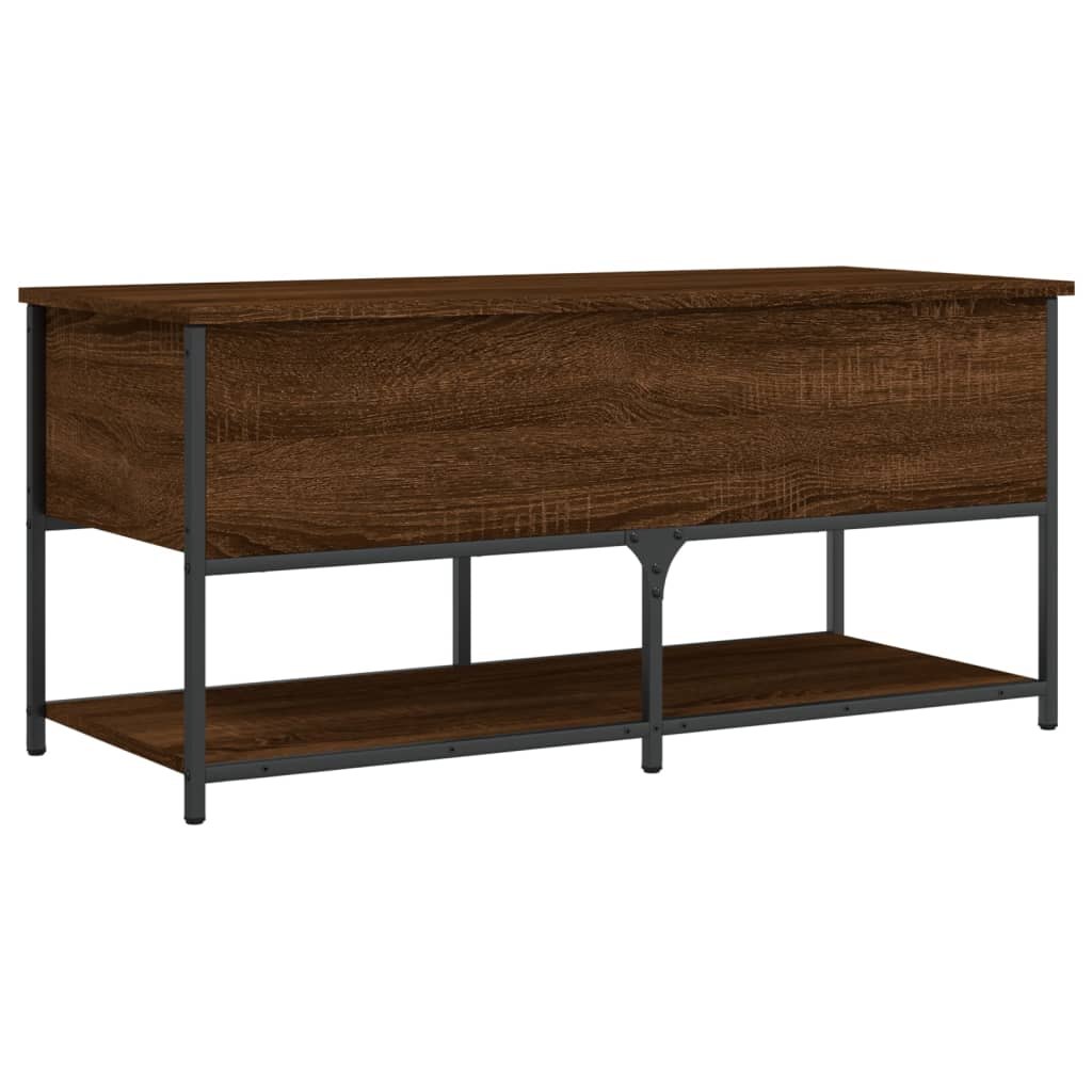 Sitzbank mit Stauraum Braun Eichen-Optik 100x42,5x47 cm - Pazzar.ch